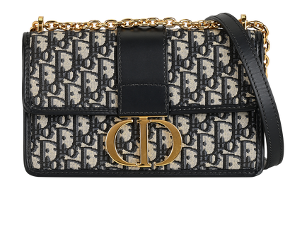 30 Montaigne, &pound;2,100, Handbags, Blue/Grey, Canvas/Leather, Front view